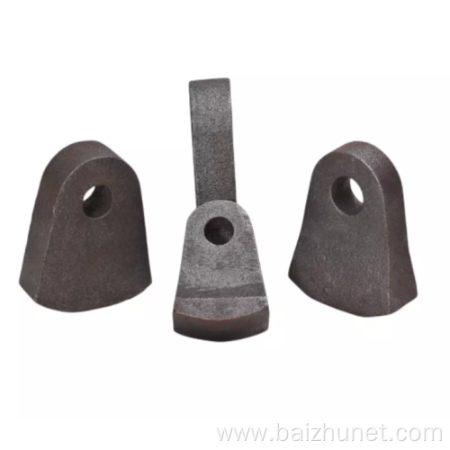 manganese steel mining machine part crusher hammer head